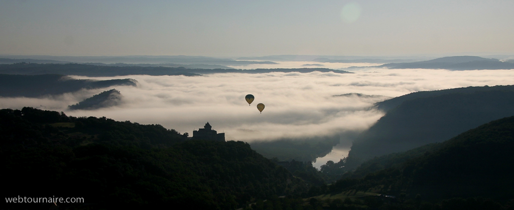 ballon sur la vallée de la Dordogne
