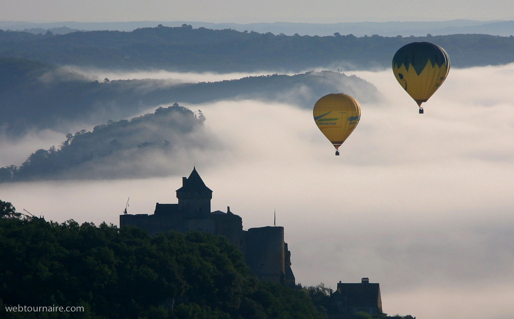 ballon sur la vallée de la Dordogne